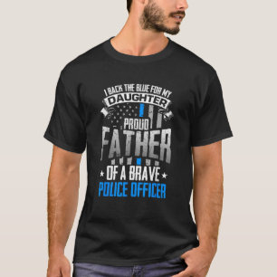 T-shirt Retour Le bleu pour ma fille Fier Père de Poli