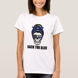 T-shirt Retour Le Crâne bleu féminin