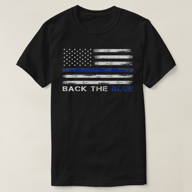 T-shirt Retour Ligne Bleue Bleue Bleue Légère Police Drape (Design devant)