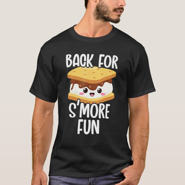 T-shirt Retour pour la Fun Marshmallow de grillade de camp (Devant)