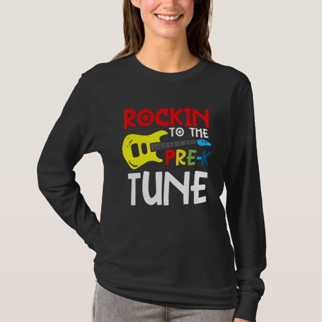 T-shirt Retour Pré K À L'École Étudiants Cool Enseignant (Devant)
