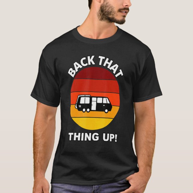 T-shirt Retour Que Ça Monte Camper Rv meme Camping Van Tra (Devant)