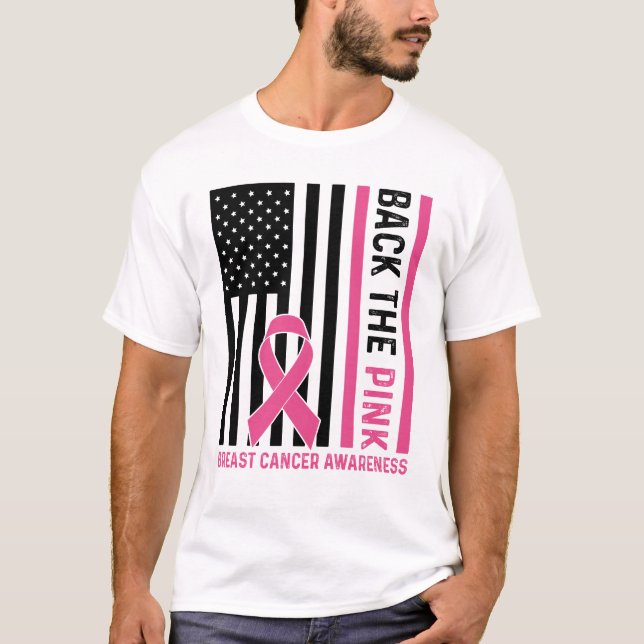 T-shirt Retour Sensibilisation au cancer du sein rose (Devant)