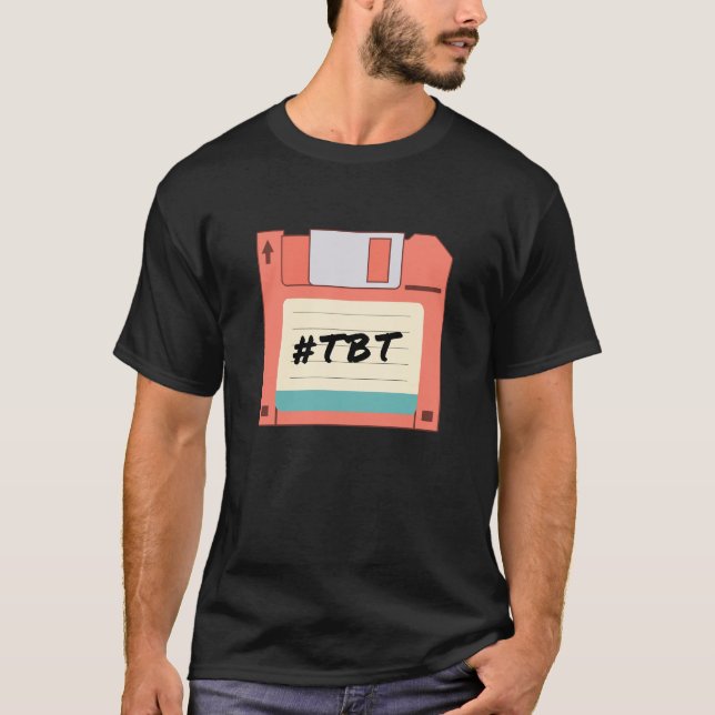 T-shirt Retour sur disquette jeudi Geek rétro TBT (Devant)