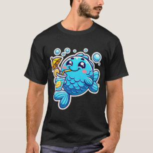 T-shirt Retournant en buvant