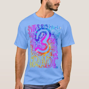 T-shirt Retourner À L'École 3E 3E Année Typographie De Tei