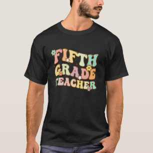 T-shirt Retourner À L'École Cinquième Classe Enseignant Vi