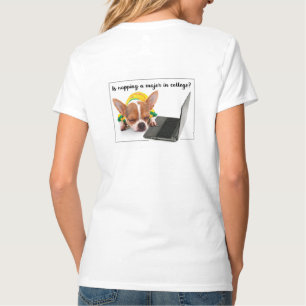 T-shirt Retourner à l'école College Drôle Napping Dog sur