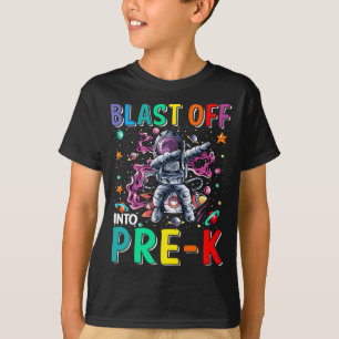 T-shirt Retourner À L'École En Fusée Avant L'École