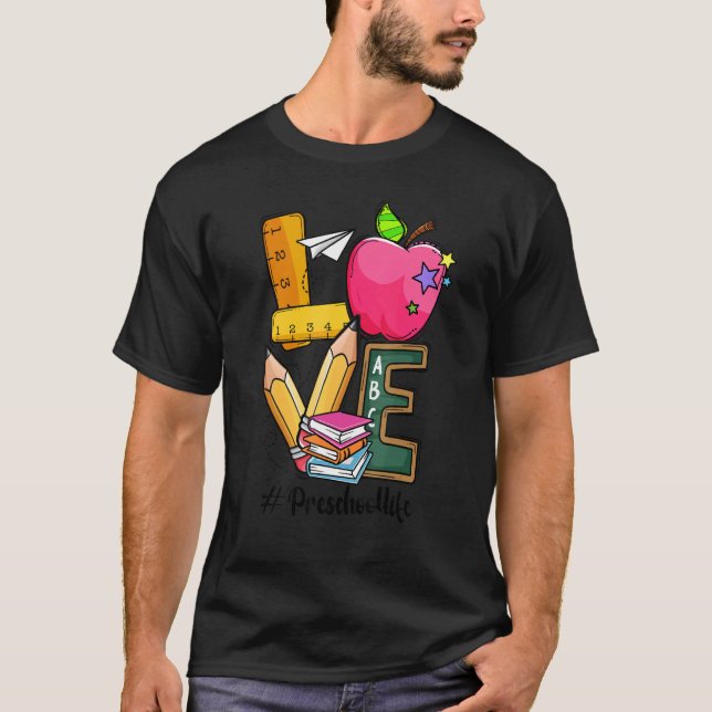 T-shirt Retourner À L'École Équipe D'Enseignants Du Corps  (Devant)