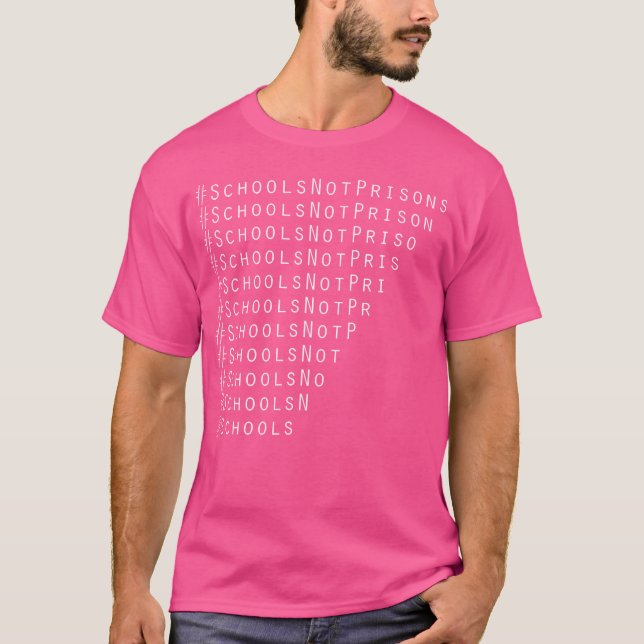 T-shirt Retourner À L'École Et Non Aux Prisons Esthétique (Devant)