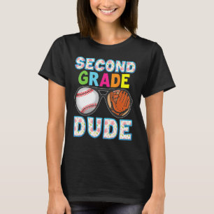 T-shirt Retourner À L'École Étudiant De Baseball Dude Deux