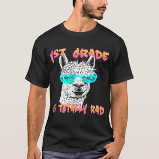 T-shirt Retourner à l'école Llama 1ère année Enseignant 1e