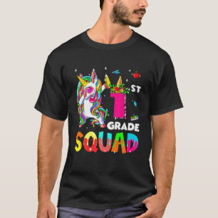 T-shirt Retourner À L'École Première Classe Unicorn Dabbi