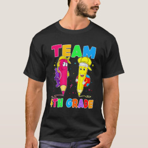 T-shirt Retourner À L'Équipe D'École 4E Année Fonds Étudia