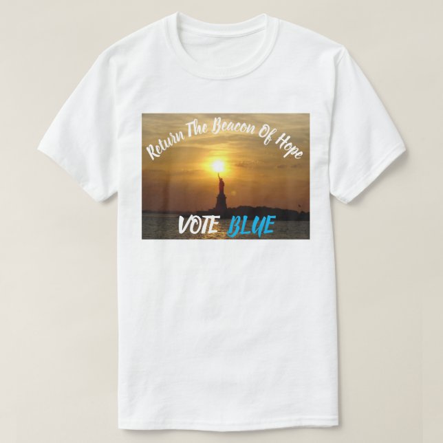 T-shirt Retourner La Balise De L'Espoir VOTE BLEU (Design devant)