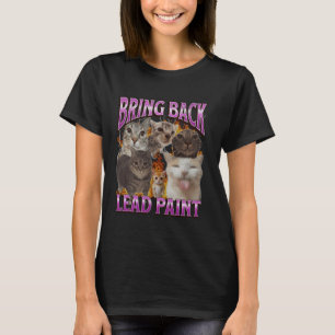 T-shirt Retourner la peinture de plomb Drôle Mat de chat a