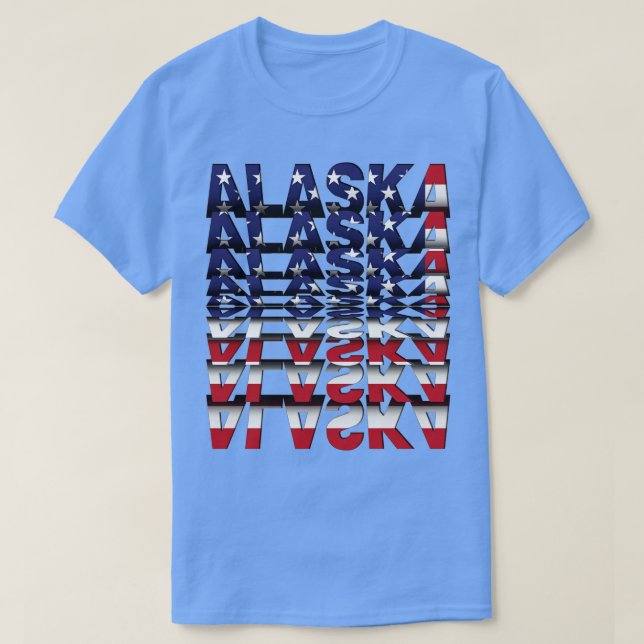 T-shirt Retourner le texte de l'Alaska (Design devant)