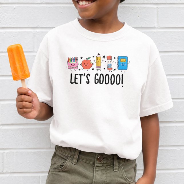 T-shirt Retournons à l'école, joli doodle  (Créateur téléchargé)