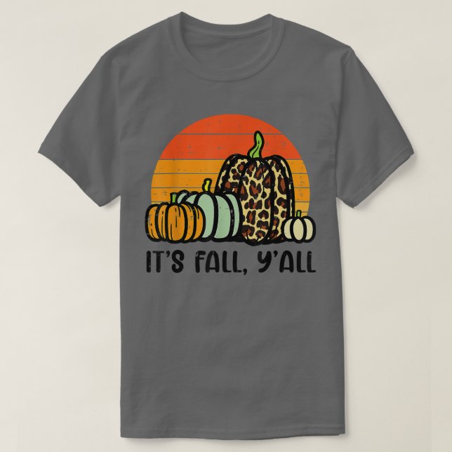 T-shirt Retr Citrouilles Leopard Cheetah Imprimer Automne  (Design devant)