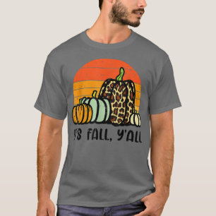 T-shirt Retr Citrouilles Leopard Cheetah Imprimer Automne