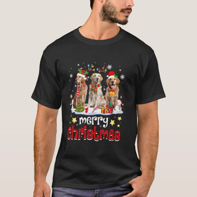 T-shirt Retrait d'or Noël avec Décorations Noël (Devant)