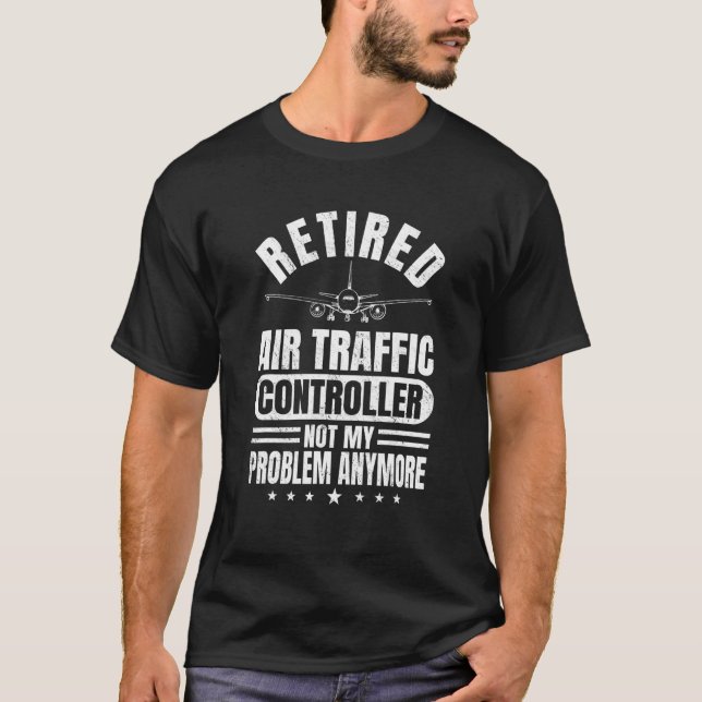 T-shirt Retrait du trafic aérien Contrôleur aérien Aviatio (Devant)