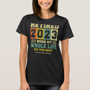 T-shirt Retraité 2023 Drôle Humour de retraite Vintage M