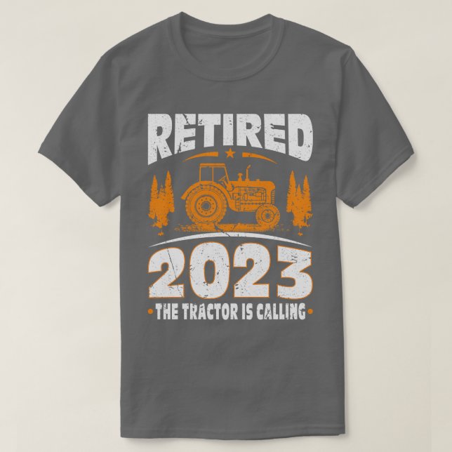 T-shirt Retraité 2023 Le Tracteur appelle Farmer (Design devant)