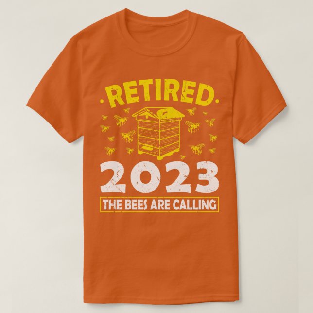 T-shirt Retraité 2023 Les abeilles appellent Beekeeper (Design devant)