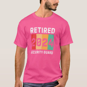 T-shirt Retraité 2024 Security Guard Vintage Retro Retirem