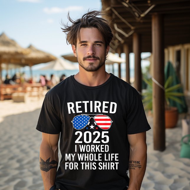 T-shirt Retraité 2025 Plus Mon Problème Drapeau Américain (Créateur téléchargé)