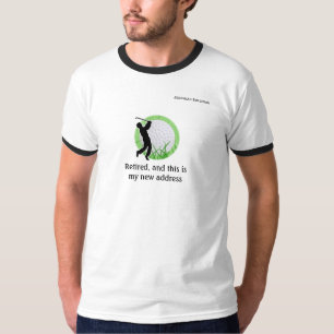 T-shirt Retraité avec une nouvelle adresse de golf