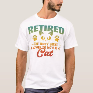T-shirt Retraité Chat Funny Retraite 2024 Décoration