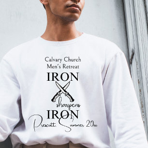 T-shirt Retraite chrétienne pour hommes au couteau de fer 