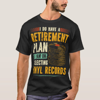 T-shirt Retraite Collecte Vinyl Record Vinyls Vintages LP