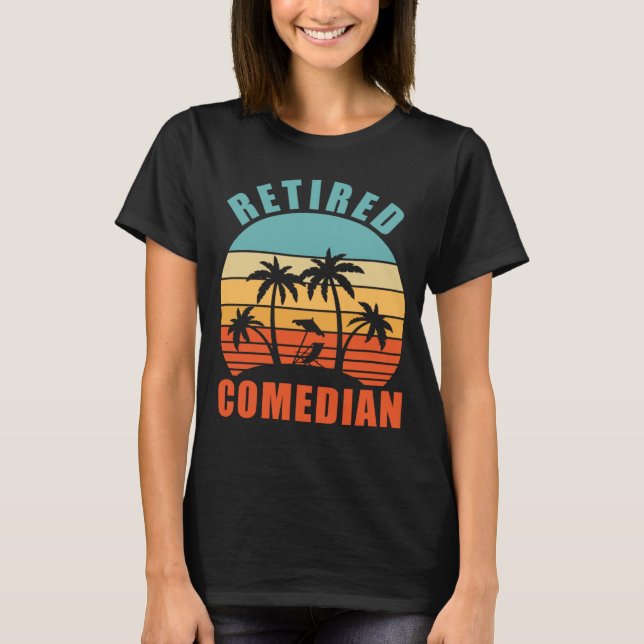 T-shirt Retraité Comedy Comedy Happy Retirement (Devant)