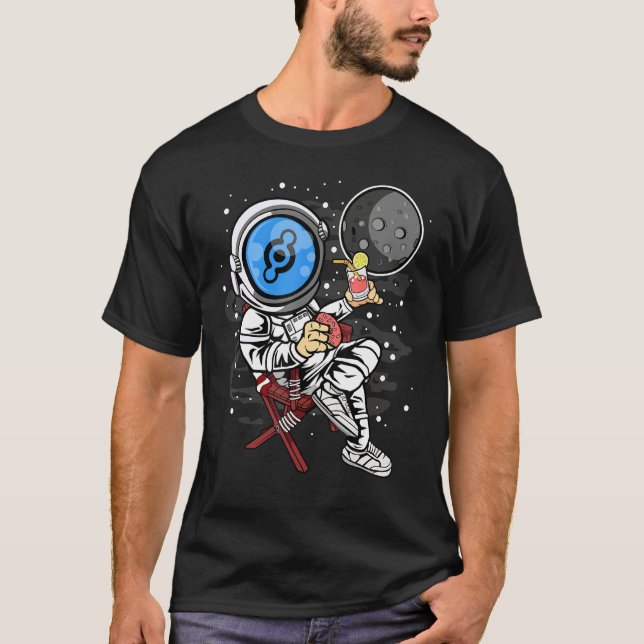 T-shirt Retraite d'astronaute Hélium Hnt Coin vers la Lune (Devant)