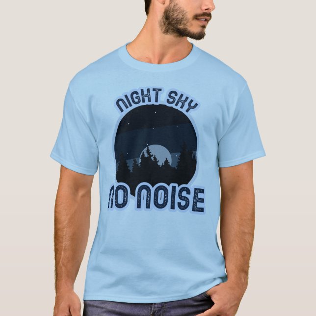 T-shirt Retraite de camping ciel nocturne sans bruit (Devant)