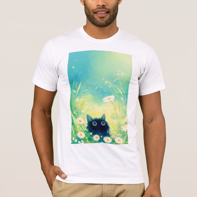 T-shirt Retraite de fleurs de chaton (Devant)