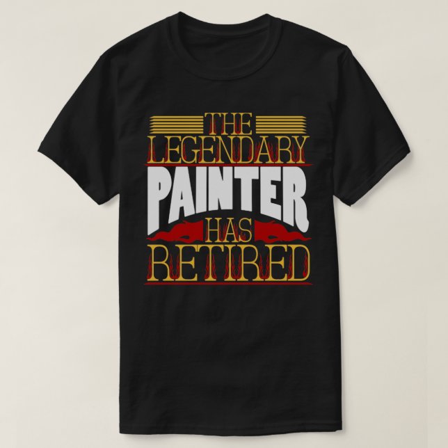 T-shirt Retraite de pension de peintre (Design devant)
