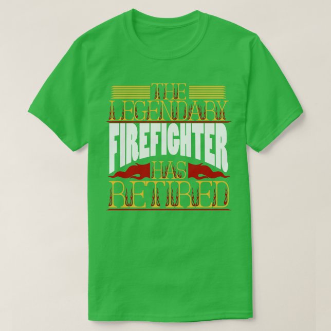 T-shirt Retraite de pension de pompier (Design devant)
