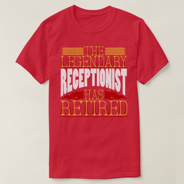 T-shirt Retraite de pension réceptionniste (Design devant)