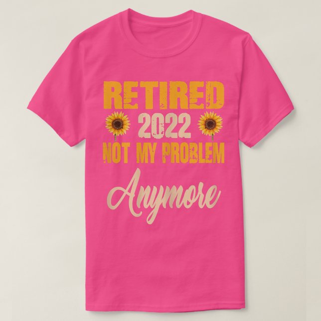 T-shirt Retraite des femmes 2022 Tournesol mûre Retraité 2 (Design devant)