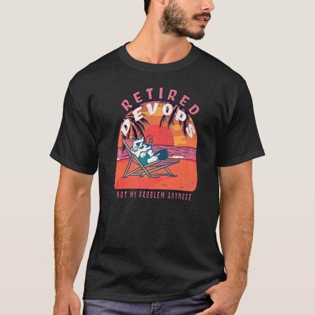 T-shirt Retraité Devops Retraite Vintage (Devant)