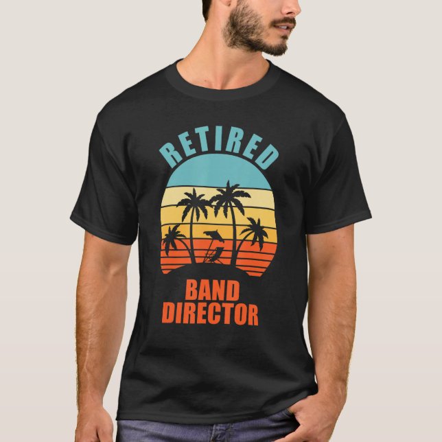T-shirt Retraité Directeur de bande Funny Music Happy Reti (Devant)