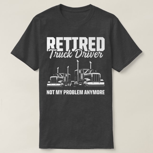 T-shirt Retraite du camionneur à la retraite 2433 (Design devant)