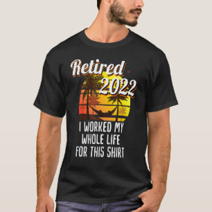 T-shirt Retraite du coucher du soleil de palmier 2022 Homm