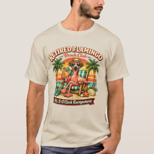 T-shirt Retraité du Flamingo Beach Club Cadeau de retr