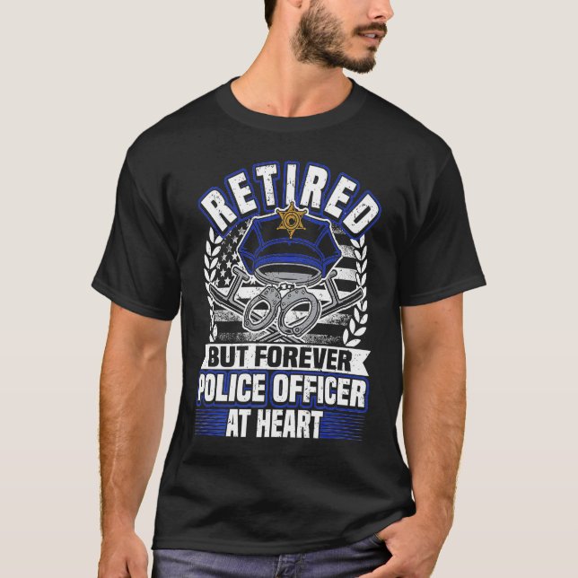 T-shirt Retraite d'un officier de police américain (Devant)